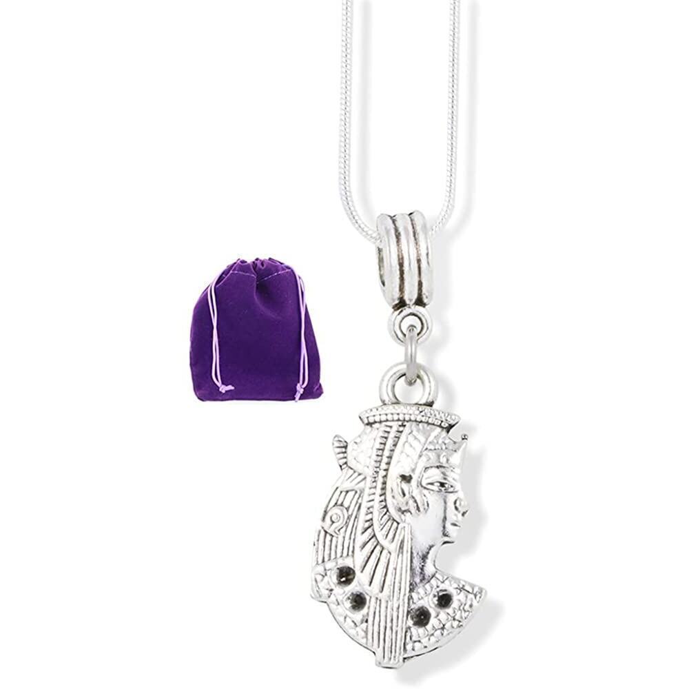 Egyptian Royalty Formal Head Dress Charm Snake Chain Necklace
